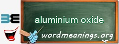 WordMeaning blackboard for aluminium oxide